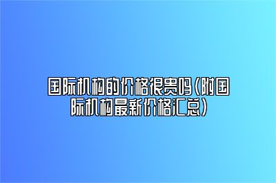 国际机构的价格很贵吗（附国际机构最新价格汇总）