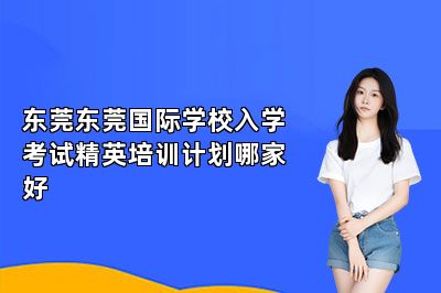 东莞东莞国际学校入学考试精英培训计划哪家好 