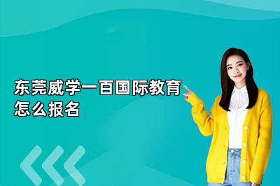 东莞威学一百国际教育怎么报名 