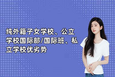 纯外籍子女学校、公立学校国际部/国际班、私立学校优劣势